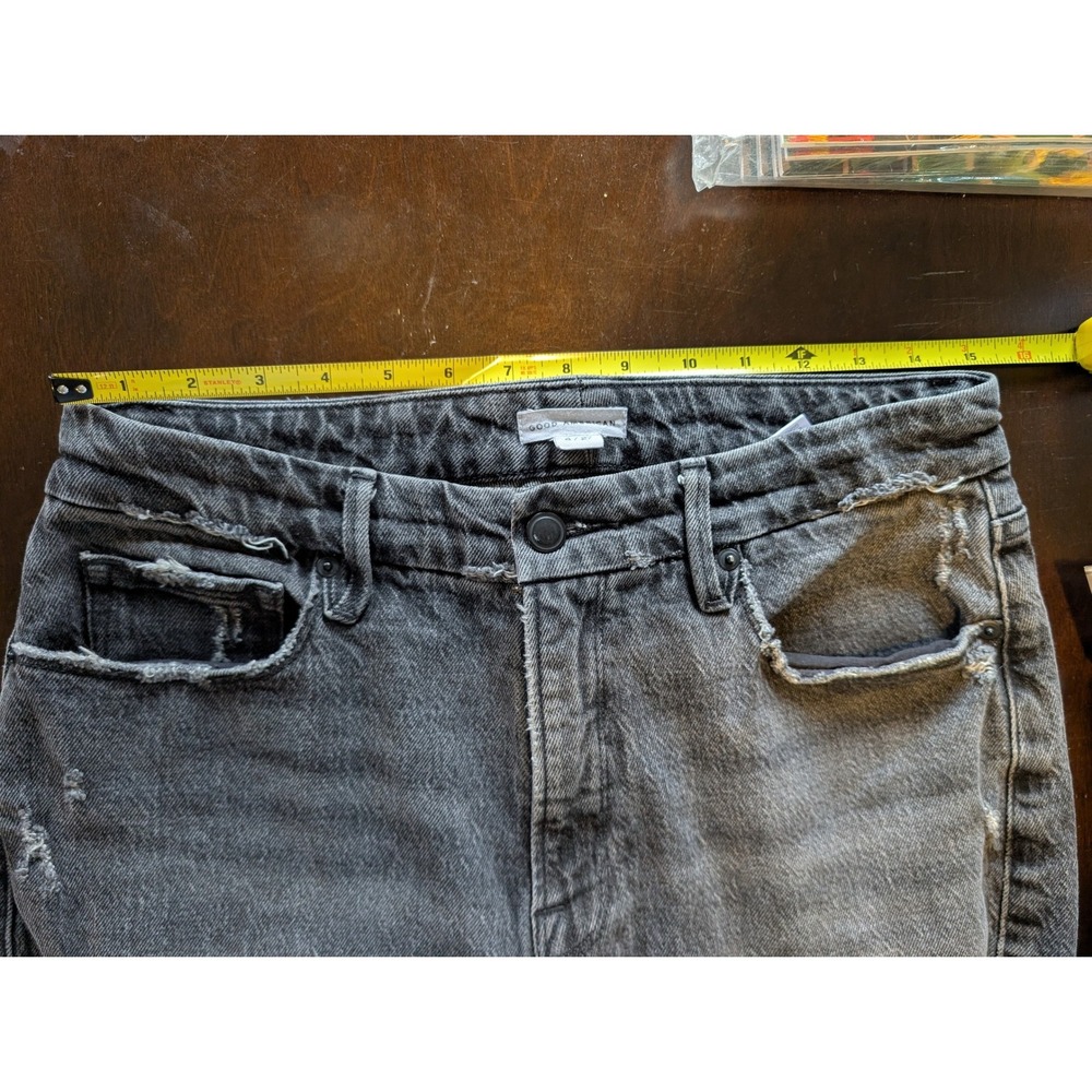 Good American Black Faded‎ Straight Leg Denim womens size 4 - Picture 9 of 10